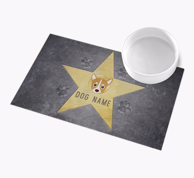 Star of Fame: Personalised {breedFullName} Feeding Mat